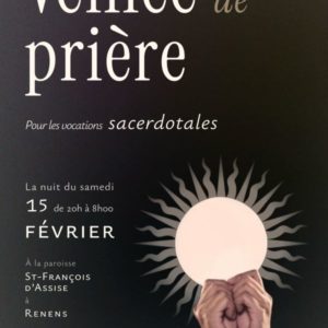 Didier et Ruben, séminaristes pour le diocèse LGF, vous invitent à une veillée pour les vocations